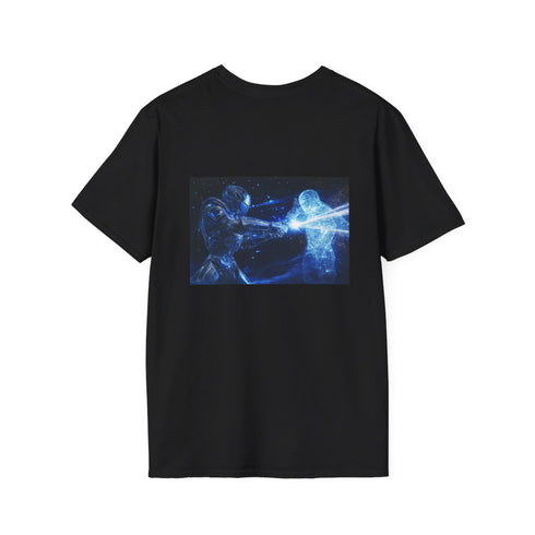 Robot Knight vs Holographic Enemy Tee