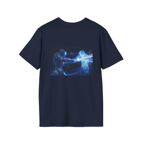 Robot Knight vs Holographic Enemy Tee