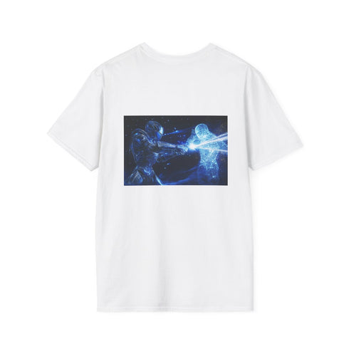 Robot Knight vs Holographic Enemy Tee