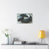 Robot Serpent Coiled Around Power Core — Stretched Canvas Wall Art — Living Room Wall Lifestyle View