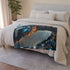Robot Serpent Coiled Around Power Core Plush Fleece Throw Blanket