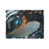 Robot Serpent Coiled Around Power Core Plush Fleece Throw Blanket