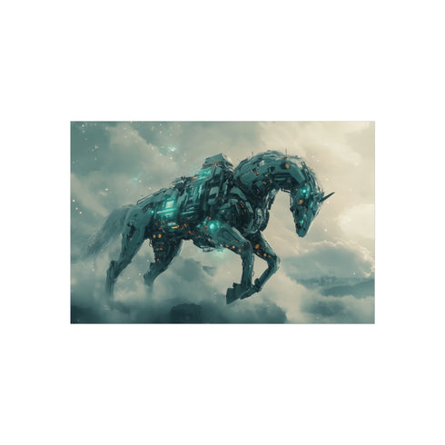 "Robotic Centaur Data Storm Poster"