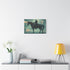 Robotic Centaur in Data Storm — Stretched Canvas Wall Art — Living Room Wall Lifestyle View