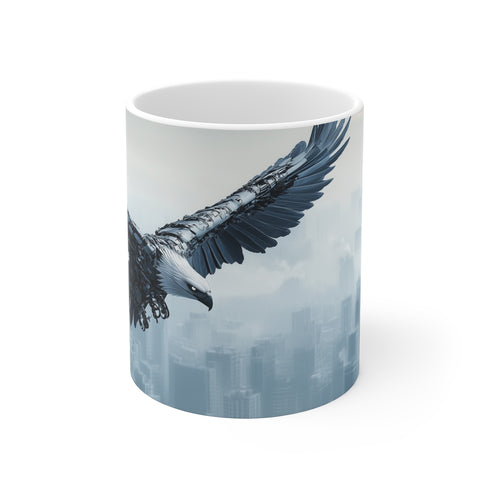 Robotic Eagle Majestic City Coffee Mug