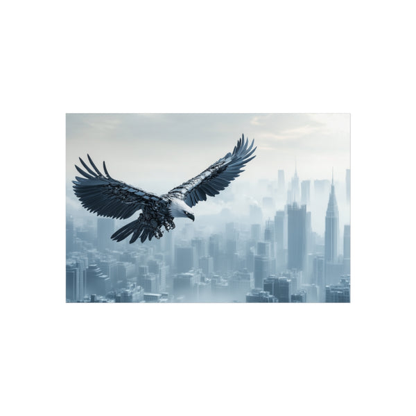Robotic Eagle Soars Above City
