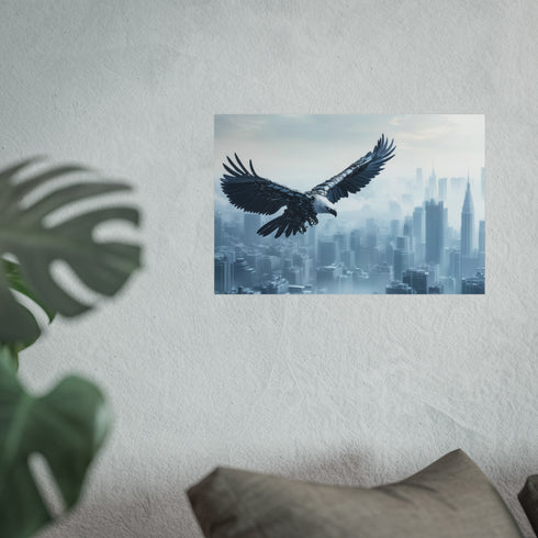 Robotic Eagle Soars Above City