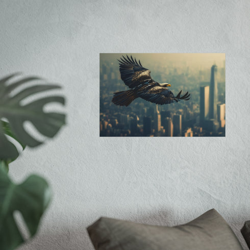 Robotic Eagle Soars Over City