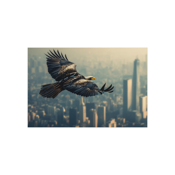 Robotic Eagle Soars Over City