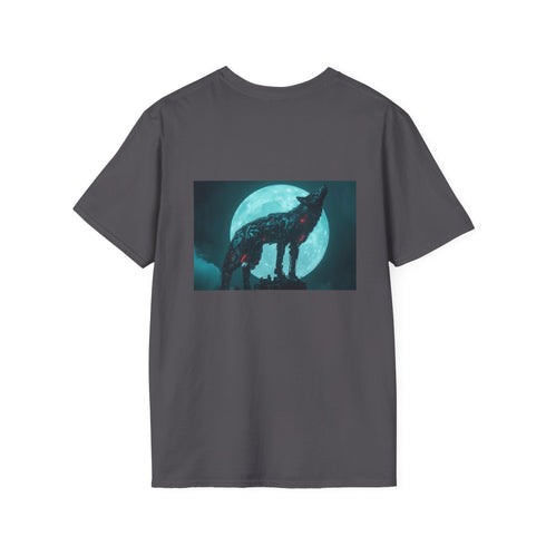 Robotic Wolf Howling At Circuit Moon T-Shirt