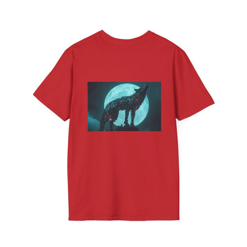 Robotic Wolf Howling At Circuit Moon T-Shirt