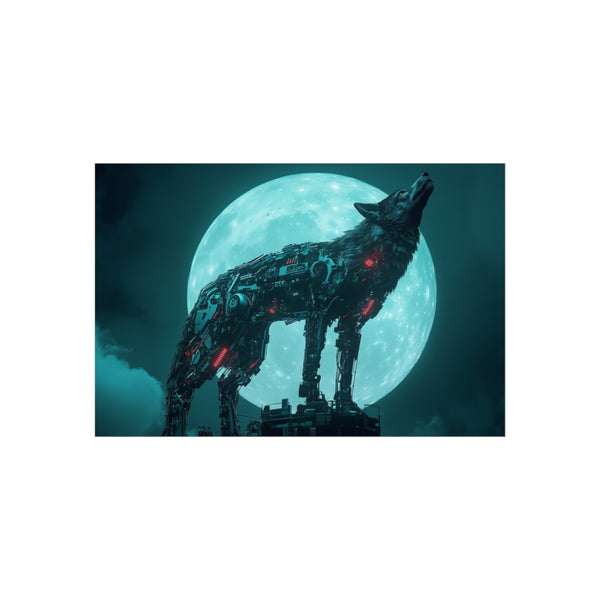 Robotic Wolf Howling at Moon