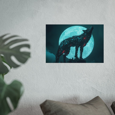 Robotic Wolf Howling at Moon