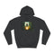 Rocket Launching from Jungle Platform Graphic Unisex College Hoodie - Jet Black Front