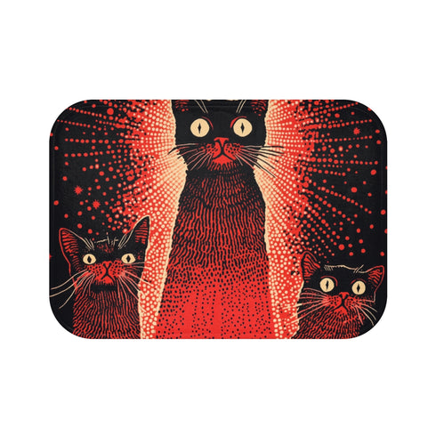 "Rockin' Cats Bathroom Mat"