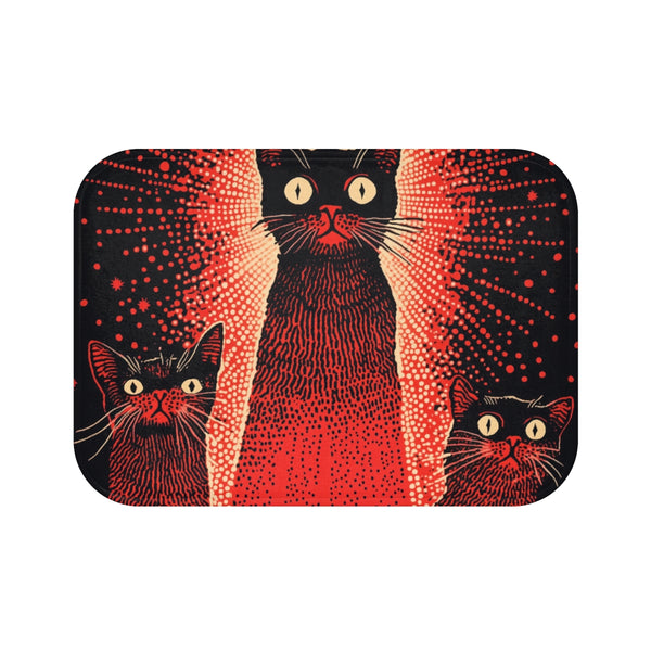 "Rockin' Cats Bathroom Mat"