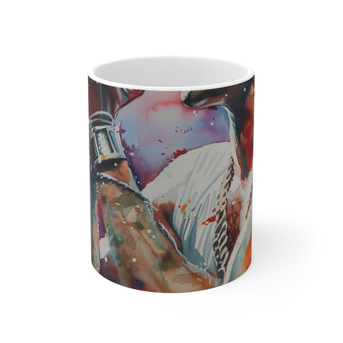 "Rockstar Freddie Watercolor Mug"