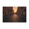 Rome Cobblestone Streets Warm Sunset Stretched Canvas Wall Art - Full-Bleed Horizontal Front View | Prints With Passion