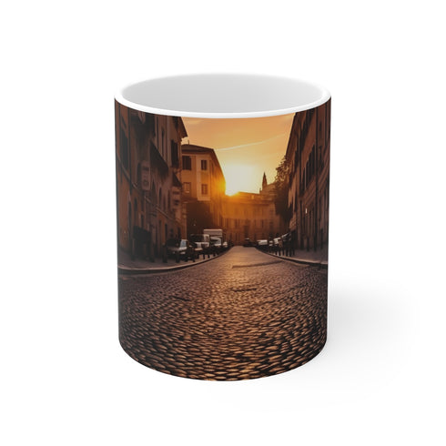 "Rome Sunset Cobblestone Coffee Mug"