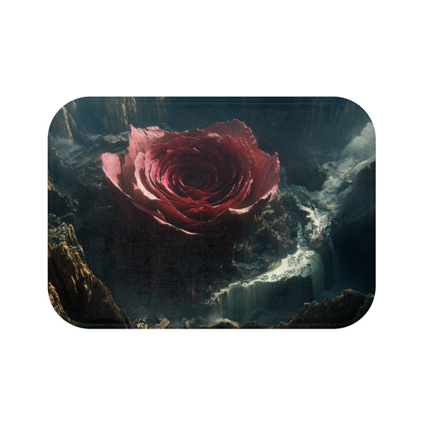 "Rose Shaped Crater City Bathmat"
