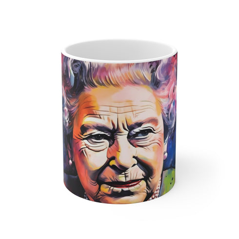 "Royal Elegance: Neon Queen Mug"