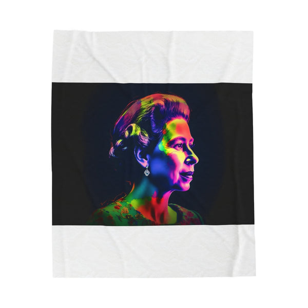 "Royal Neon Watercolor Blanket"