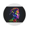 "Royal Radiance Watercolor Round Rug"