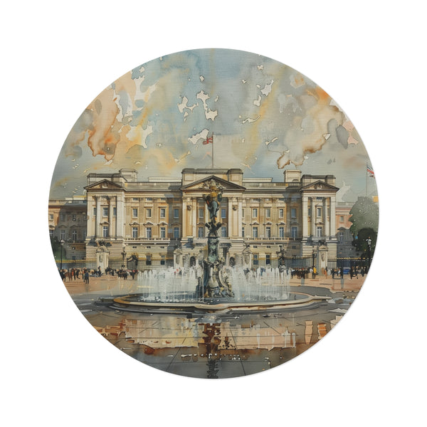 "Royal Watercolor Palace Rug: Enchanting"
