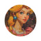 "Royalty Round Rug: Peach Portrait"