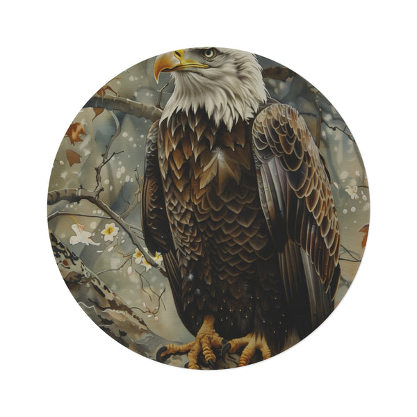 "Rugged Eagle Majesty Round Rug"