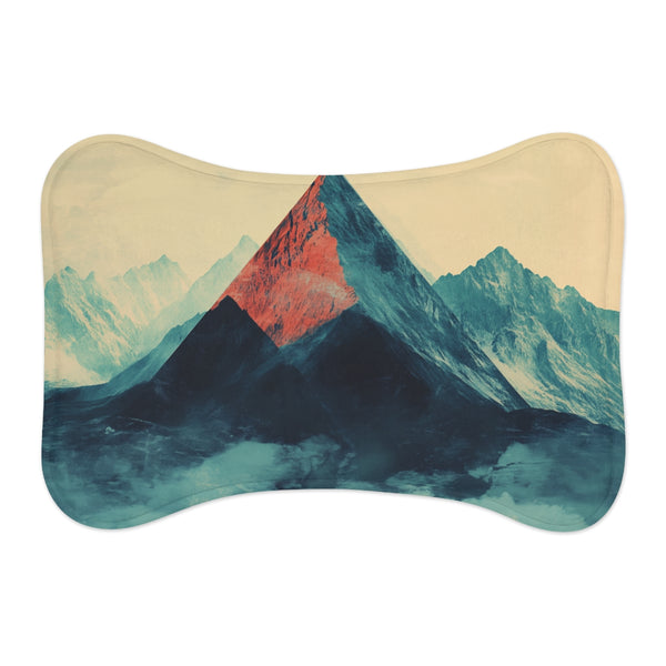 "Rugged Mountain Abstract Pet Mat"