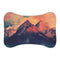 "Rugged Peaks Pet Mat: Mountain Grunge Design"