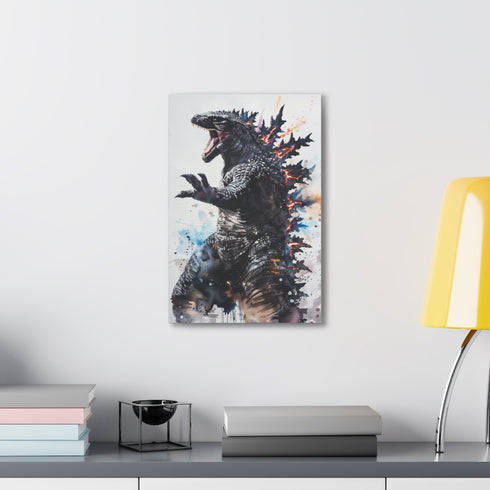 Epic canvas print: Godzilla, ruler of Monster Realm, reigns supreme.