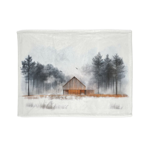 "Rustic-Elegance Bed Cover: Modern Barn-inspired Design"
