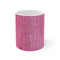 "Rustic Pink Burlap Coffee Mug"