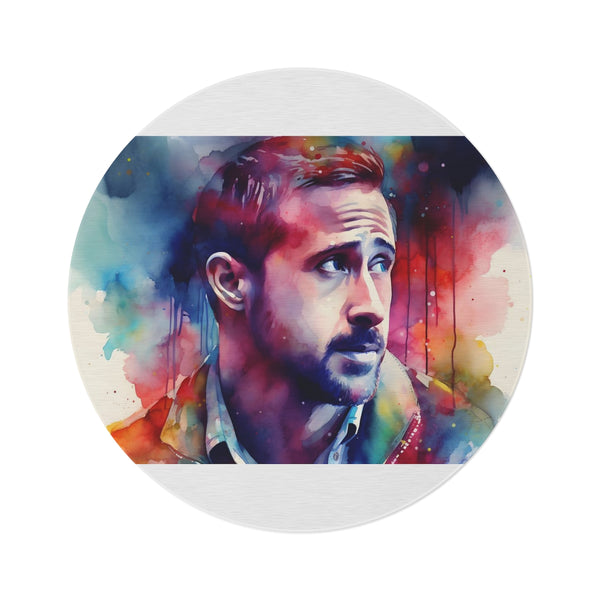 "Ryan Gosling Neon Watercolor Dream Rug"