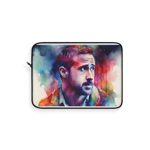 "Ryan Gosling Watercolor Neon Laptop Sleeve"