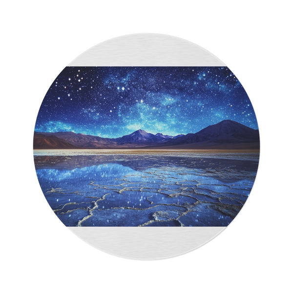 "Salar de Uyuni Mountainous Round Rug"