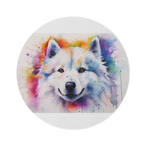 "Samoyed Haven Round Rug"