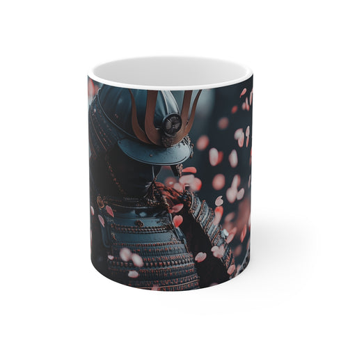 Samurai Sakura Petals Coffee Mug