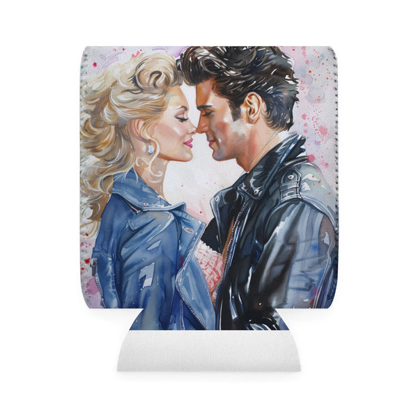 Sandy & Danny Watercolor Can Cooler