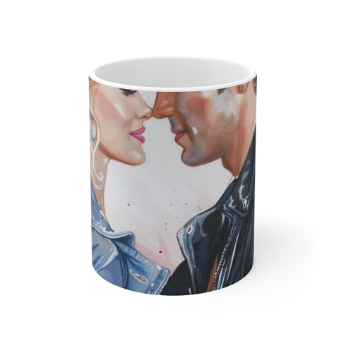 "Sandy & Danny Watercolor Mug"