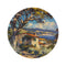 "Santa Cruz Painting Round Rug: Coastal Boho Chic"
