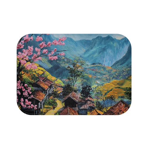 "Sapa Countryside Painting Bath Mat"