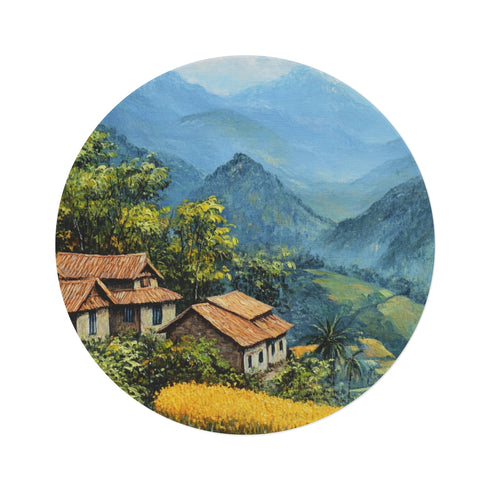"Sapa Countryside Round Rug"