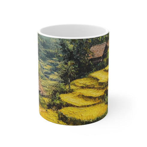 "Sapa Countryside Vietnam Painted Mug"