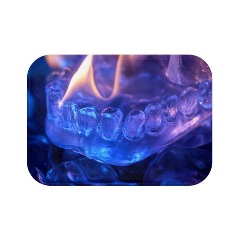 Sapphire Flames Bath Mat Clear