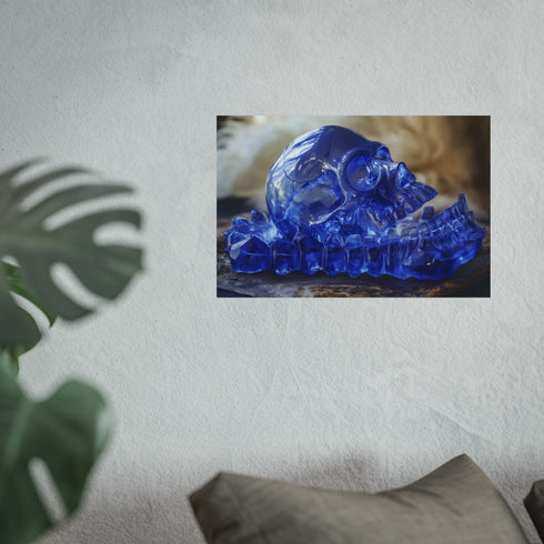 Sapphire Flames Licking Crystal Bones