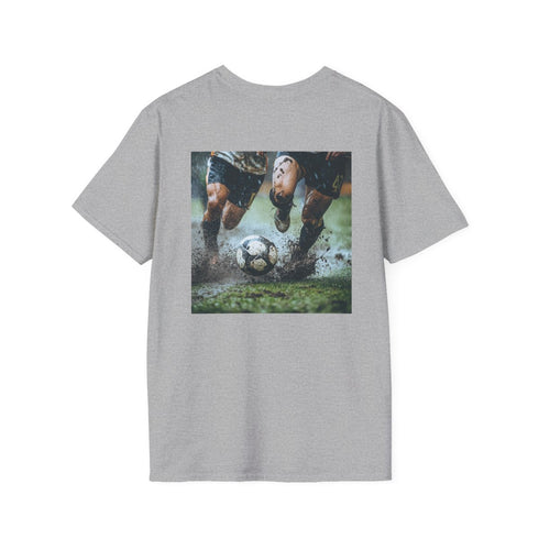 Savage in the Mud T-shirt - Embrace the gritty game-day grind with this fierce tee featuring a real player tackle in grass and mud. Perfect for showing off your love for hard-hitting football action.