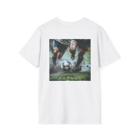 Savage in the Mud T-shirt - Embrace the gritty game-day grind with this fierce tee featuring a real player tackle in grass and mud. Perfect for showing off your love for hard-hitting football action.